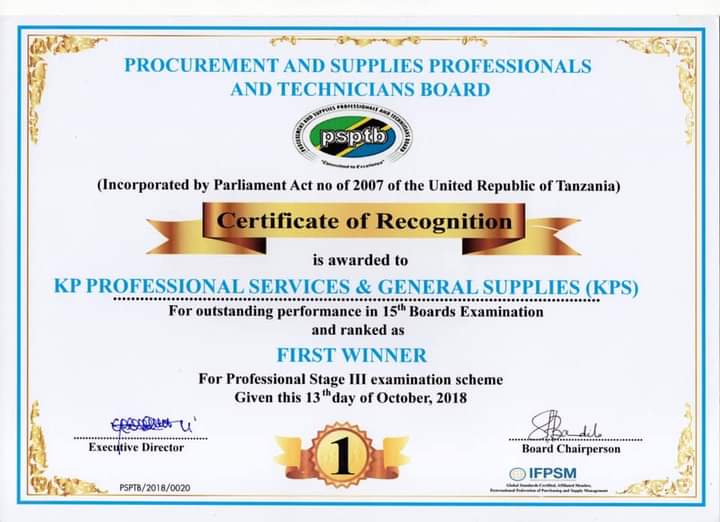 First winner award
